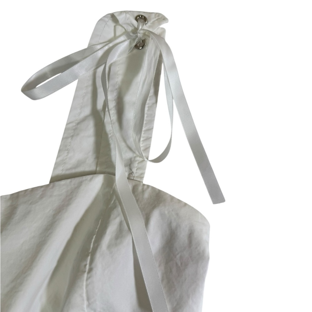 Forever‎ 21 White Tie Shoulder Mini Dress Size M - Picture 4 of 11